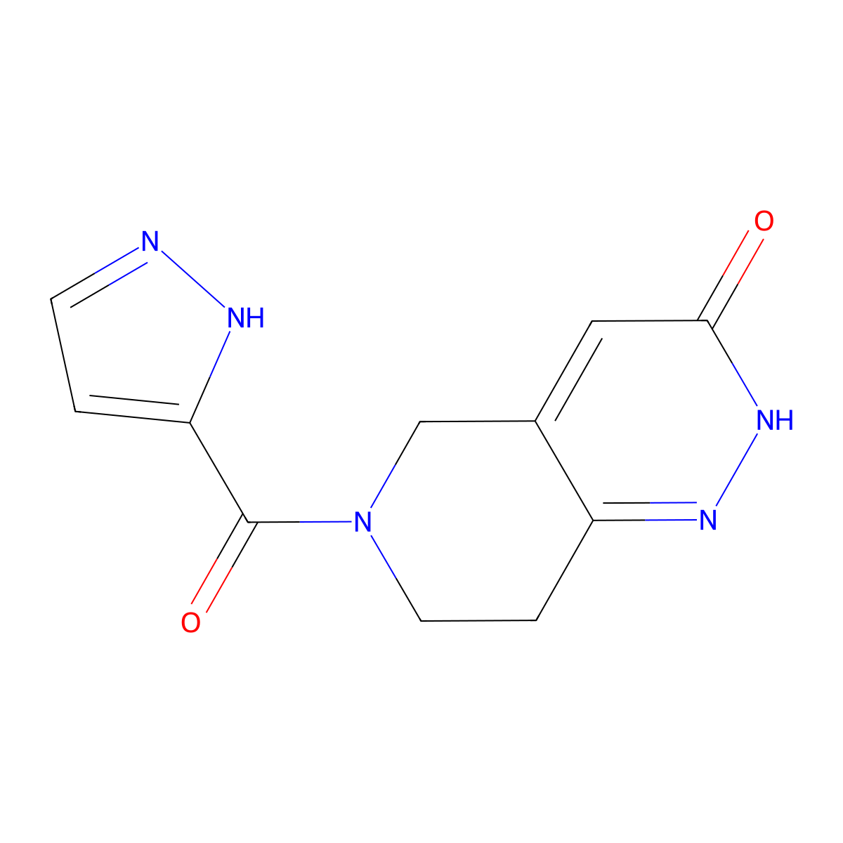 6-(1H-pyrazol-3-ylcarbonyl)-5,6,7,8-tetrahydropyrido[4,3-c]pyridazin-3(2H)-one molecular structure, CAS 1552163-01-5