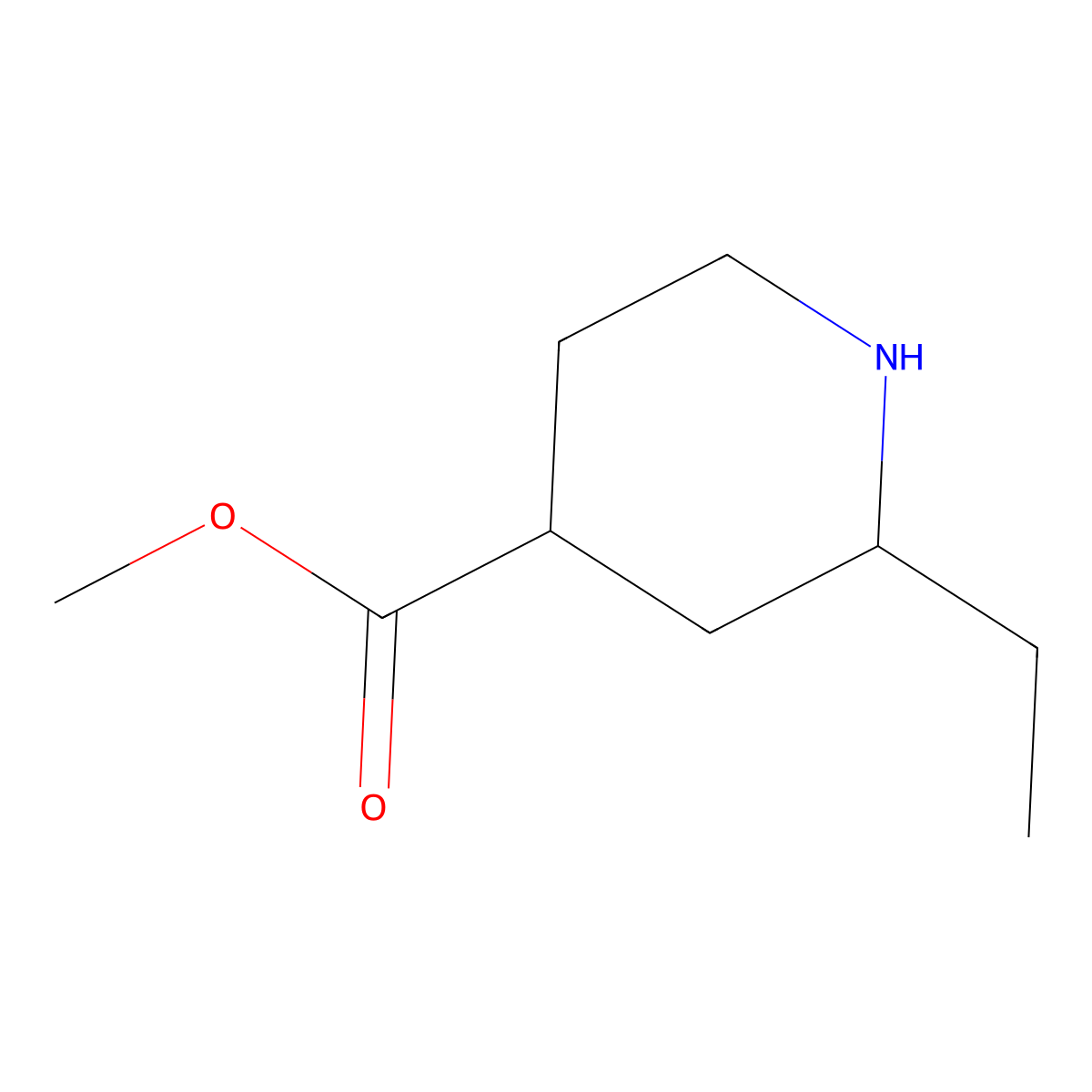 Methyl 2-ethylpiperidine-4-carboxylate molecular structure, CAS 1552163-93-5