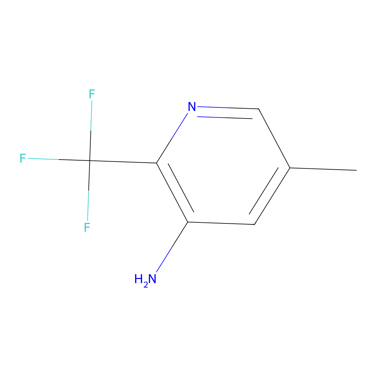 5-Methyl-2-(trifluoromethyl)pyridin-3-amine molecular structure, CAS 1552163-99-1