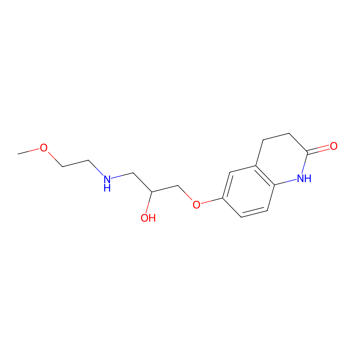 6-{2-Hydroxy-3-[(2-methoxyethyl)amino]propoxy}-1,2,3,4-tetrahydroquinolin-2-one molecular structure, CAS 1552165-81-7