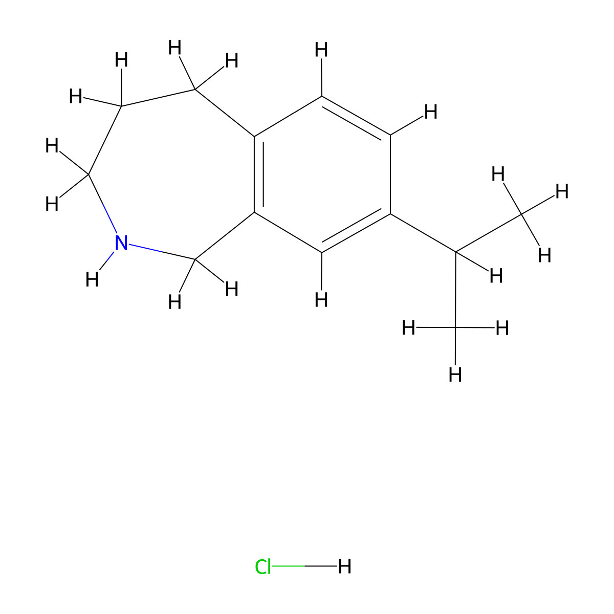 8-(propan-2-yl)-2,3,4,5-tetrahydro-1H-2-benzazepine hydrochloride molecular structure, CAS 1552182-11-2