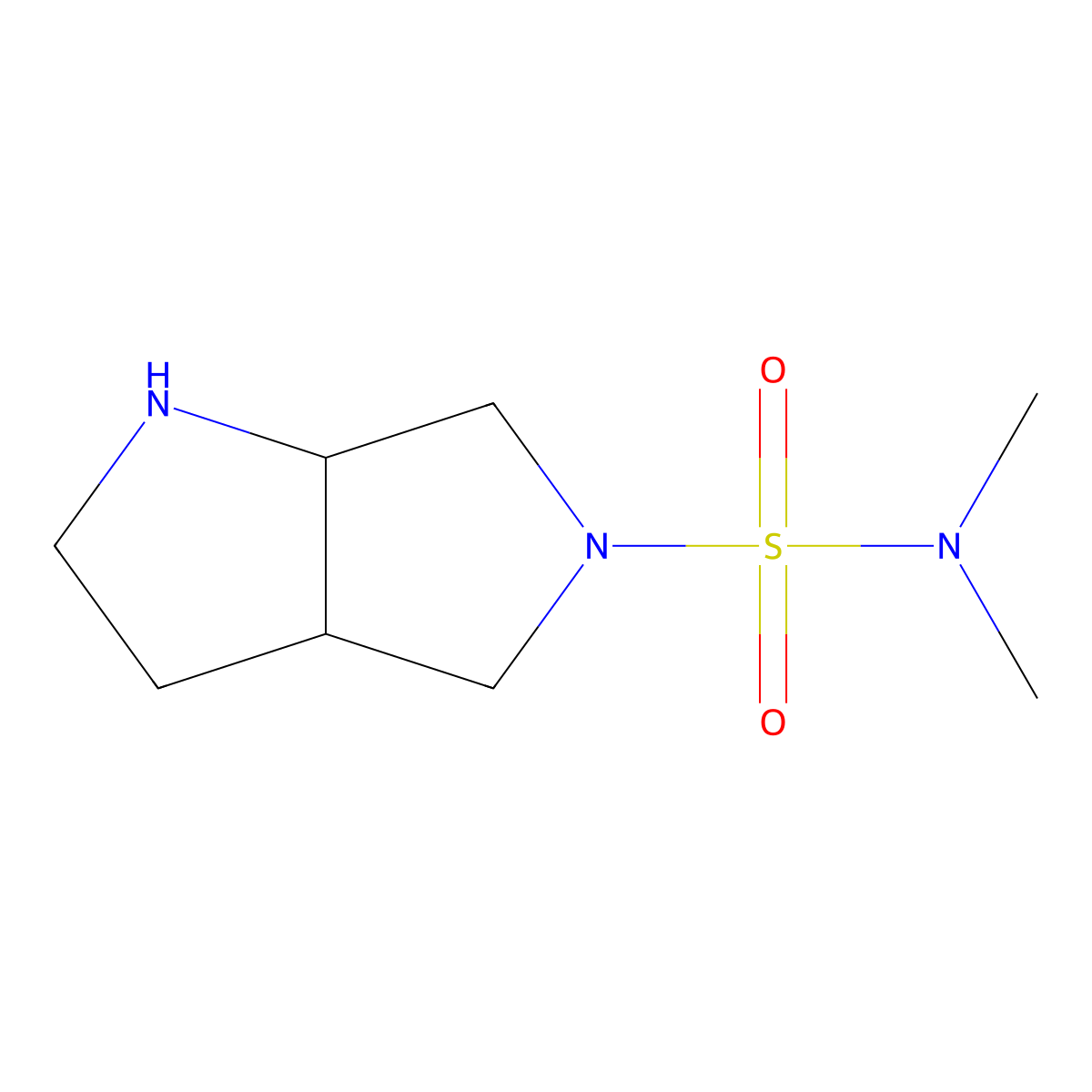 N,N-dimethyl-octahydropyrrolo[3,4-b]pyrrole-5-sulfonamide molecular structure, CAS 1552182-41-8