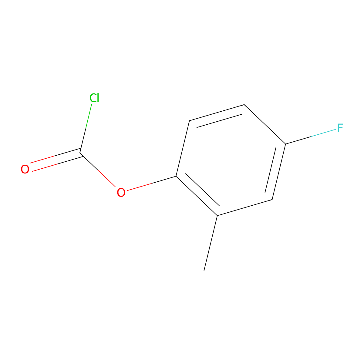 4-Fluoro-2-methylphenyl chloroformate molecular structure, CAS 1552201-86-1