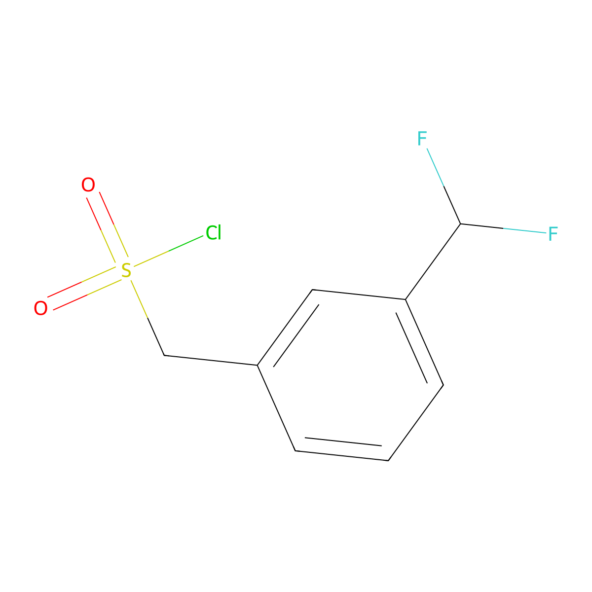 [3-(Difluoromethyl)phenyl]methanesulfonyl chloride molecular structure, CAS 1552206-72-0
