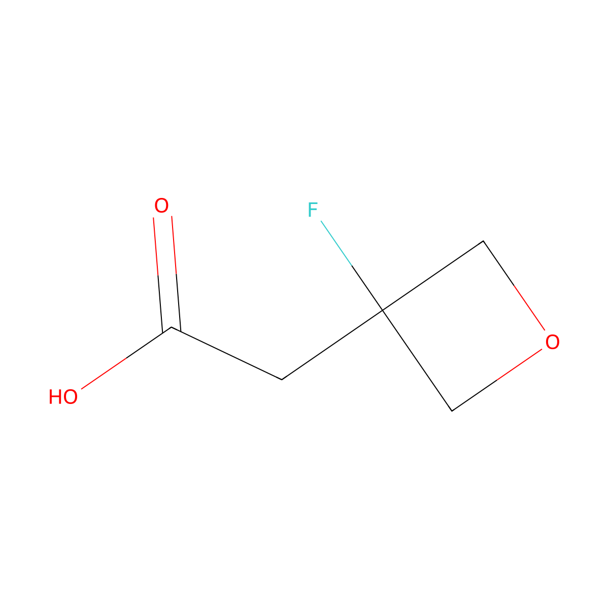 2-(3-Fluorooxetan-3-yl)acetic acid molecular structure, CAS 1552213-57-6