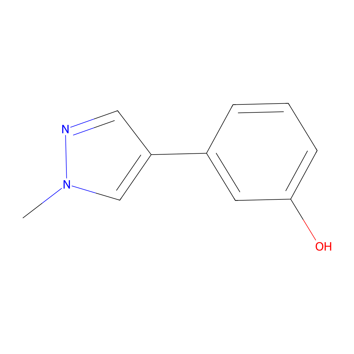 3-(1-Methyl-1H-pyrazol-4-yl)phenol molecular structure, CAS 1552216-01-9