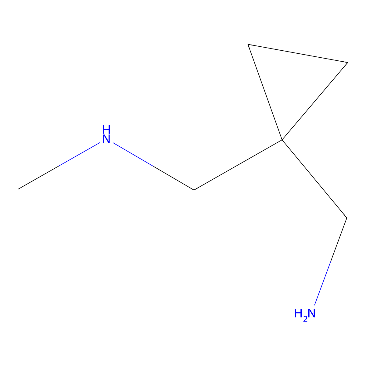 {1-[(Methylamino)methyl]cyclopropyl}methanamine molecular structure, CAS 1552220-76-4