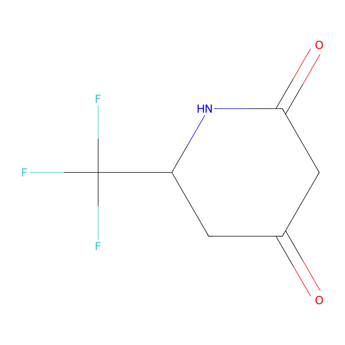 6-(Trifluoromethyl)piperidine-2,4-dione molecular structure, CAS 1552231-27-2