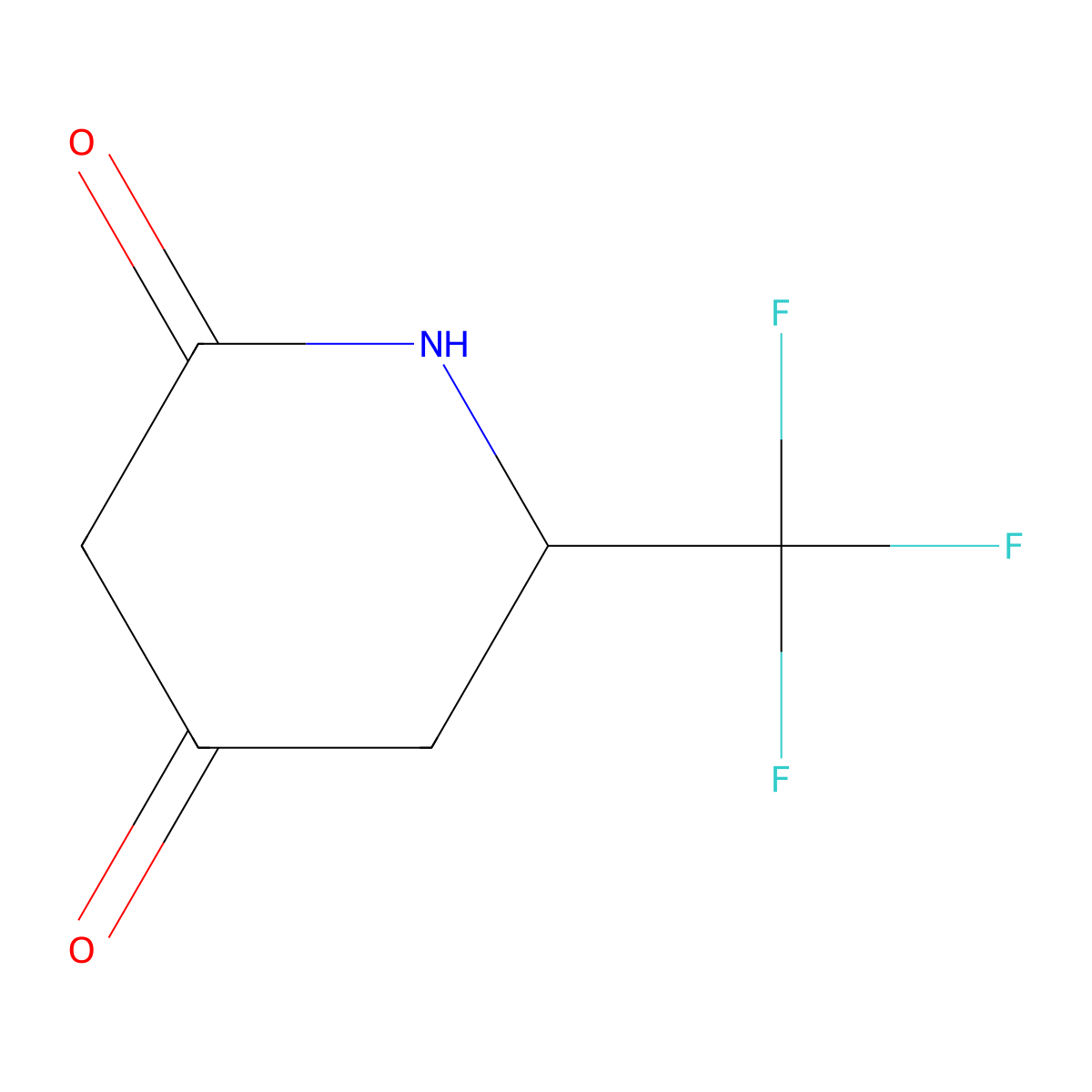 6-(Trifluoromethyl)piperidine-2,4-dione molecular structure, CAS 1552231-27-2