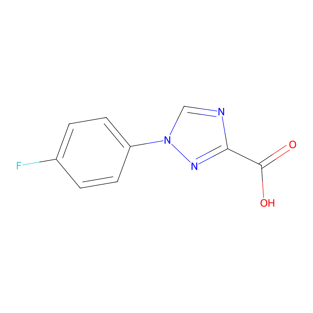 1-(4-Fluorophenyl)-1,2,4-triazole-3-carboxylic acid molecular structure, CAS 1552231-28-3