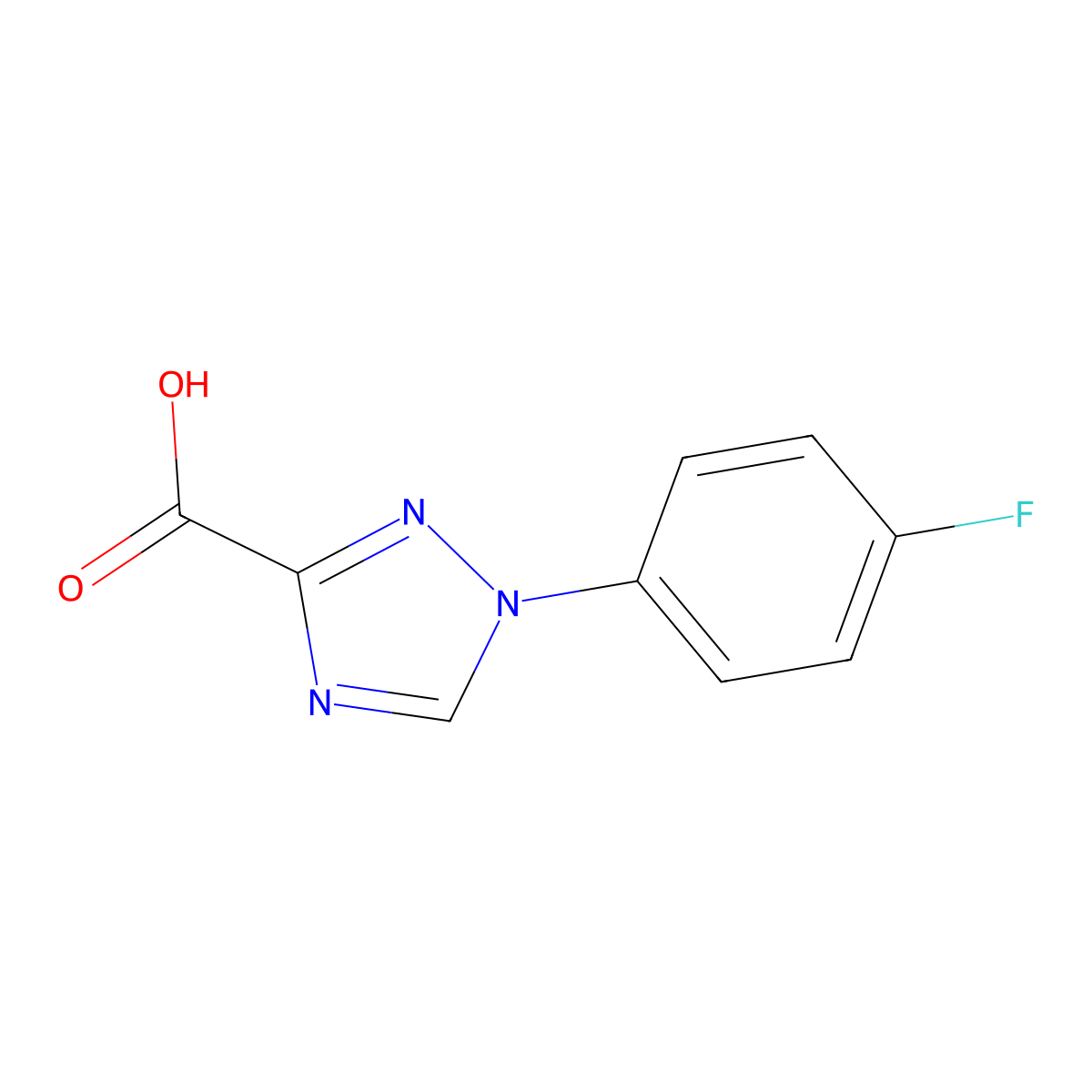 1-(4-Fluorophenyl)-1,2,4-triazole-3-carboxylic acid molecular structure, CAS 1552231-28-3
