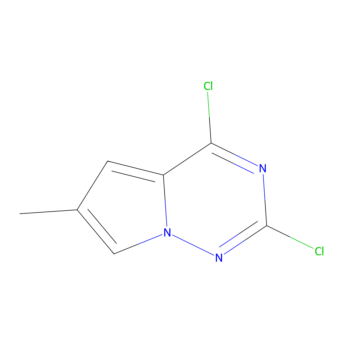 2,4-Dichloro-6-methylpyrrolo[2,1-f][1,2,4]triazine molecular structure, CAS 1552232-67-3