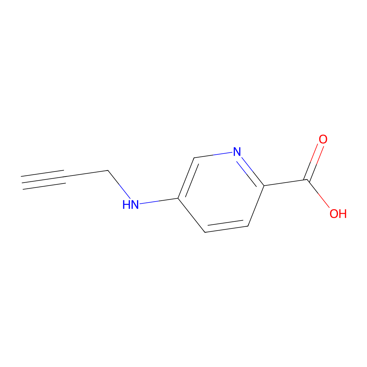 5-[(Prop-2-yn-1-yl)amino]pyridine-2-carboxylic acid molecular structure, CAS 1552245-10-9