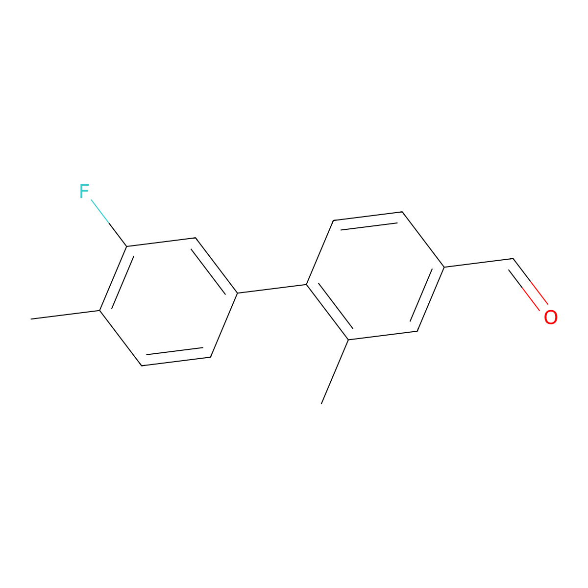 3'-Fluoro-2,4'-dimethyl[1,1'-biphenyl]-4-carboxaldehyde molecular structure, CAS 1552256-58-2