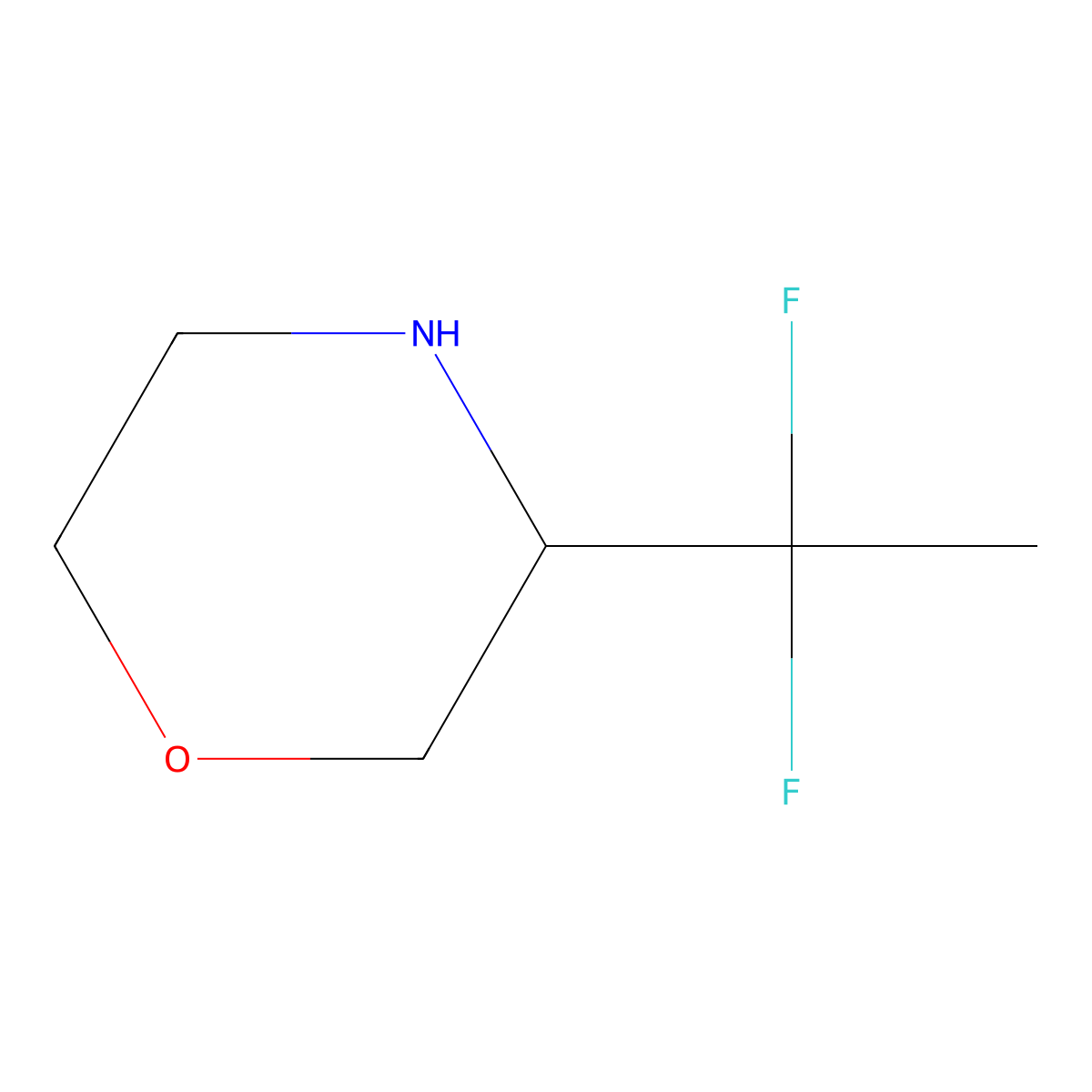 3-(1,1-Difluoroethyl)morpholine molecular structure, CAS 1552269-52-9
