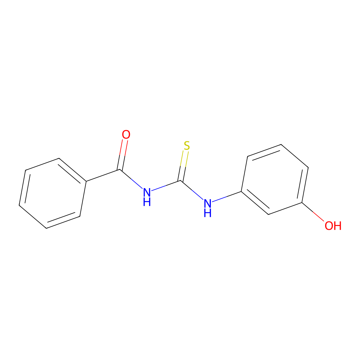 1-Benzoyl-3-(3-hydroxyphenyl)thiourea molecular structure, CAS 155227-51-3