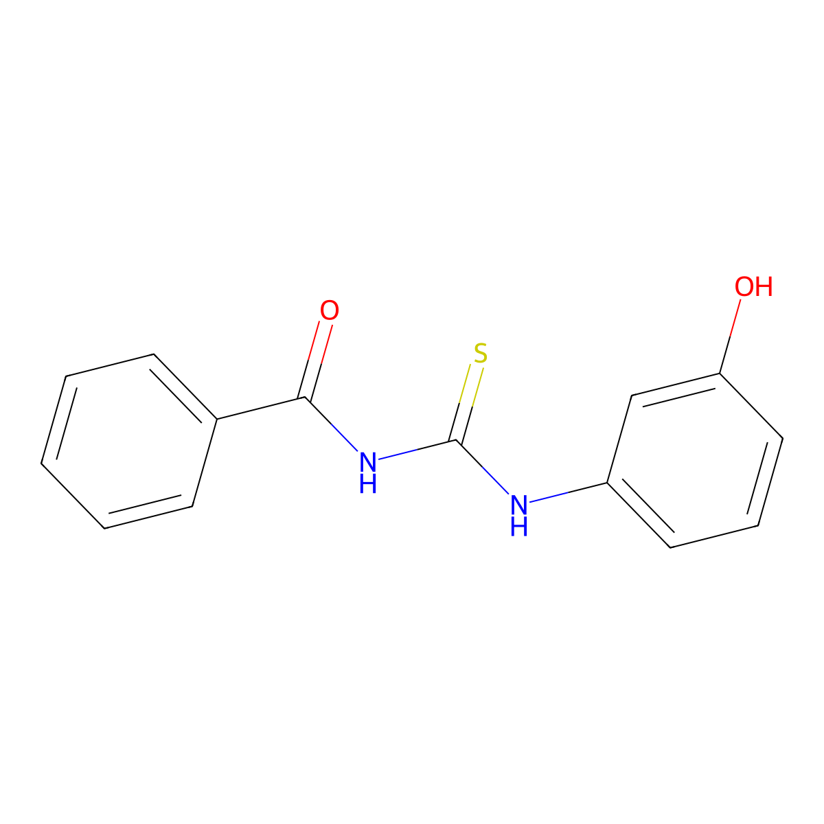 1-Benzoyl-3-(3-hydroxyphenyl)thiourea molecular structure, CAS 155227-51-3