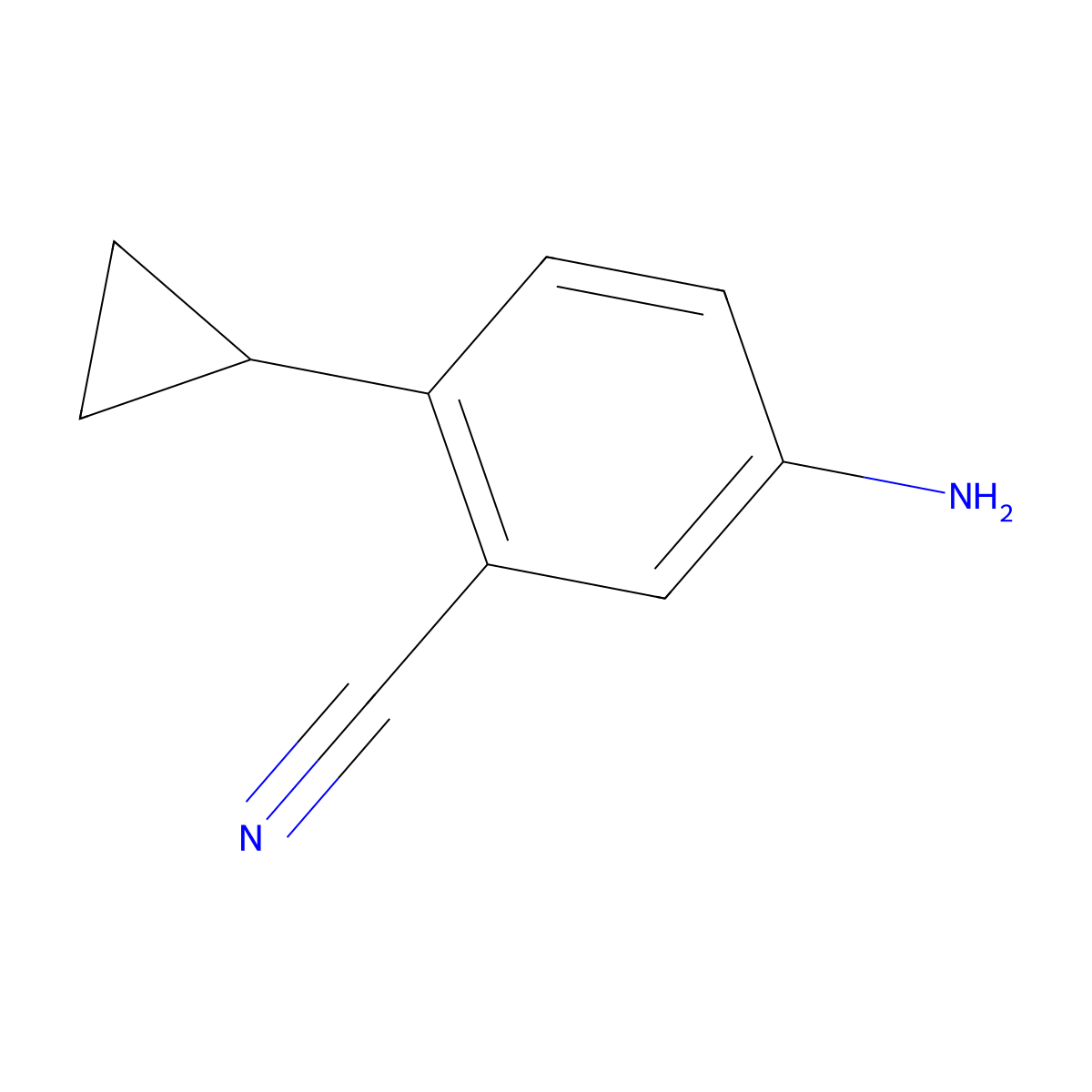 5-Amino-2-cyclopropylbenzonitrile molecular structure, CAS 1552271-08-5