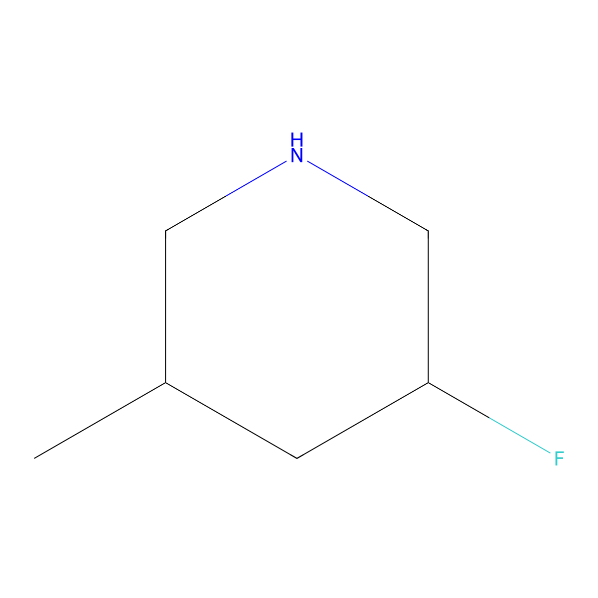 3-Fluoro-5-methylpiperidine molecular structure, CAS 1552273-34-3