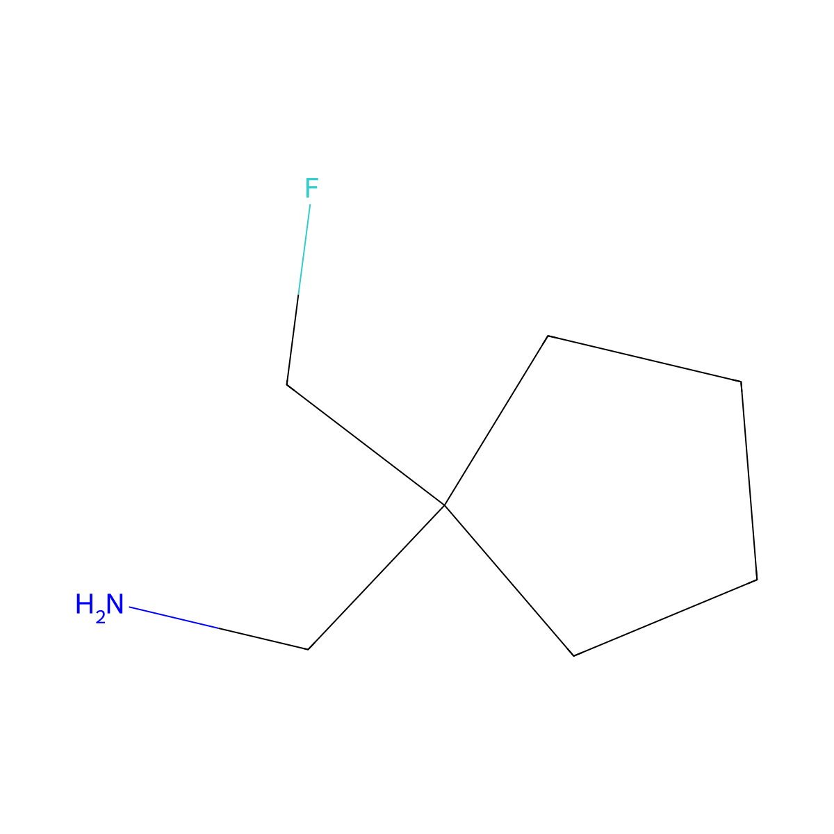 1-[1-(Fluoromethyl)cyclopentyl]methanamine molecular structure, CAS 1552277-11-8