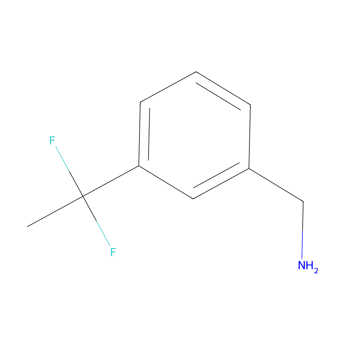 1-(3-(1,1-Difluoroethyl)phenyl)methanamine molecular structure, CAS 1552282-03-7