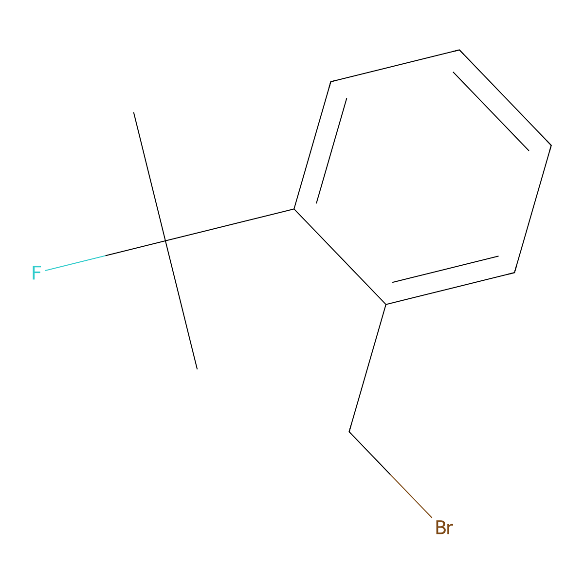 1-(Bromomethyl)-2-(2-fluoropropan-2-yl)benzene molecular structure, CAS 1552282-07-1