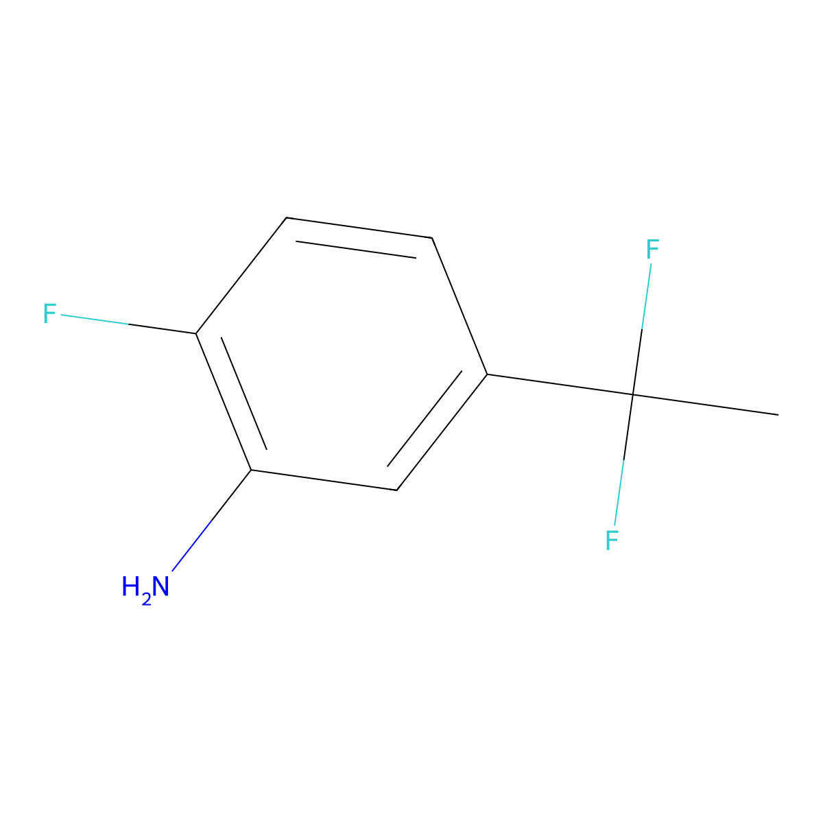 5-(1,1-Difluoroethyl)-2-fluoroaniline molecular structure, CAS 1552282-20-8