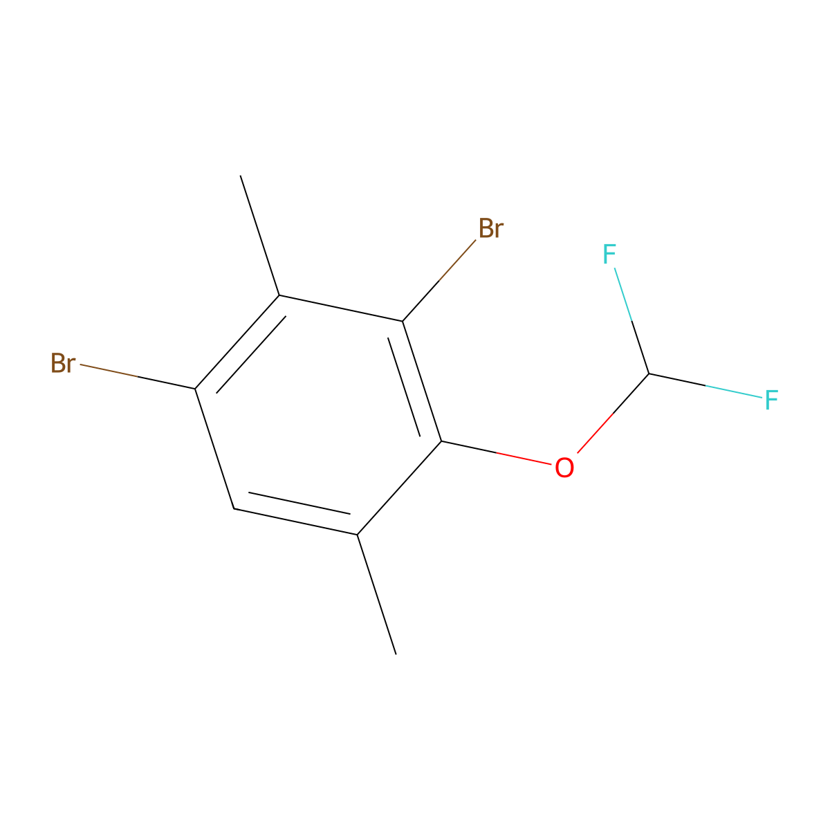 1,3-Dibromo-4-(difluoromethoxy)-2,5-dimethylbenzene molecular structure, CAS 1552285-48-9