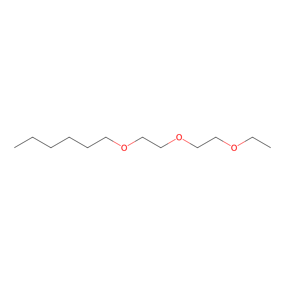 Ethane, 1-(2-ethoxyethoxy)-2-(hexyloxy)- molecular structure, CAS 15523-43-0