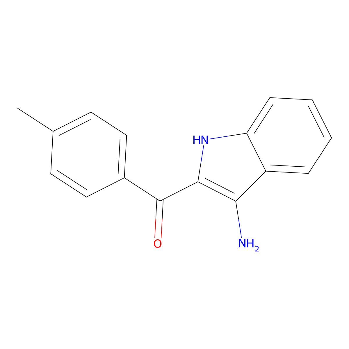 2-(4-methylbenzoyl)-1H-indol-3-amine molecular structure, CAS 1552304-61-6