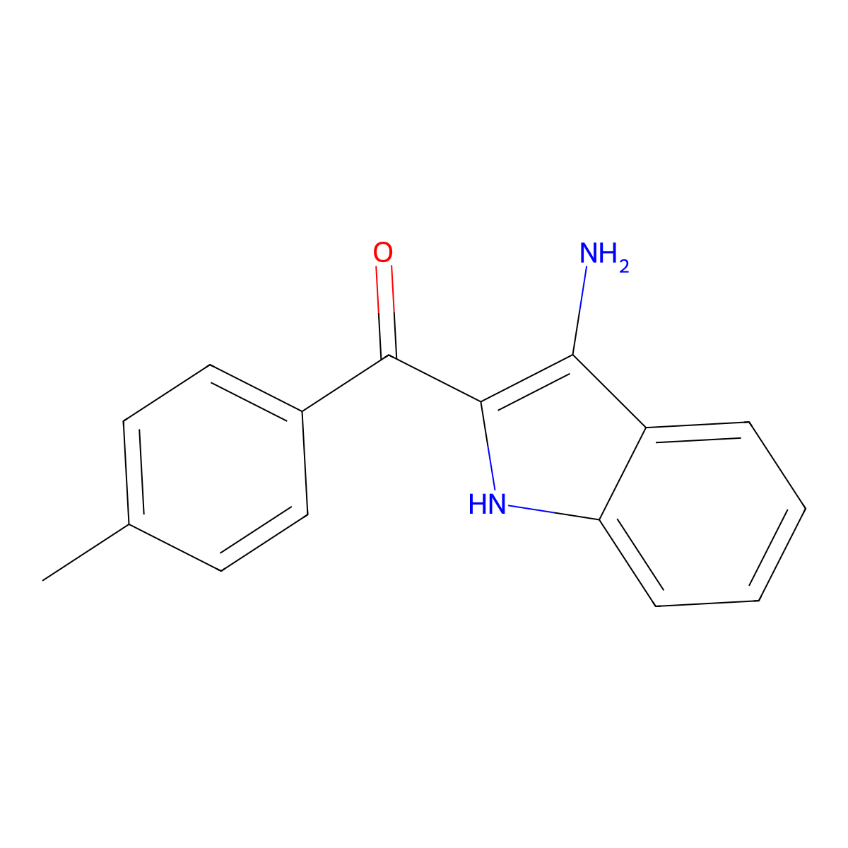 2-(4-methylbenzoyl)-1H-indol-3-amine molecular structure, CAS 1552304-61-6