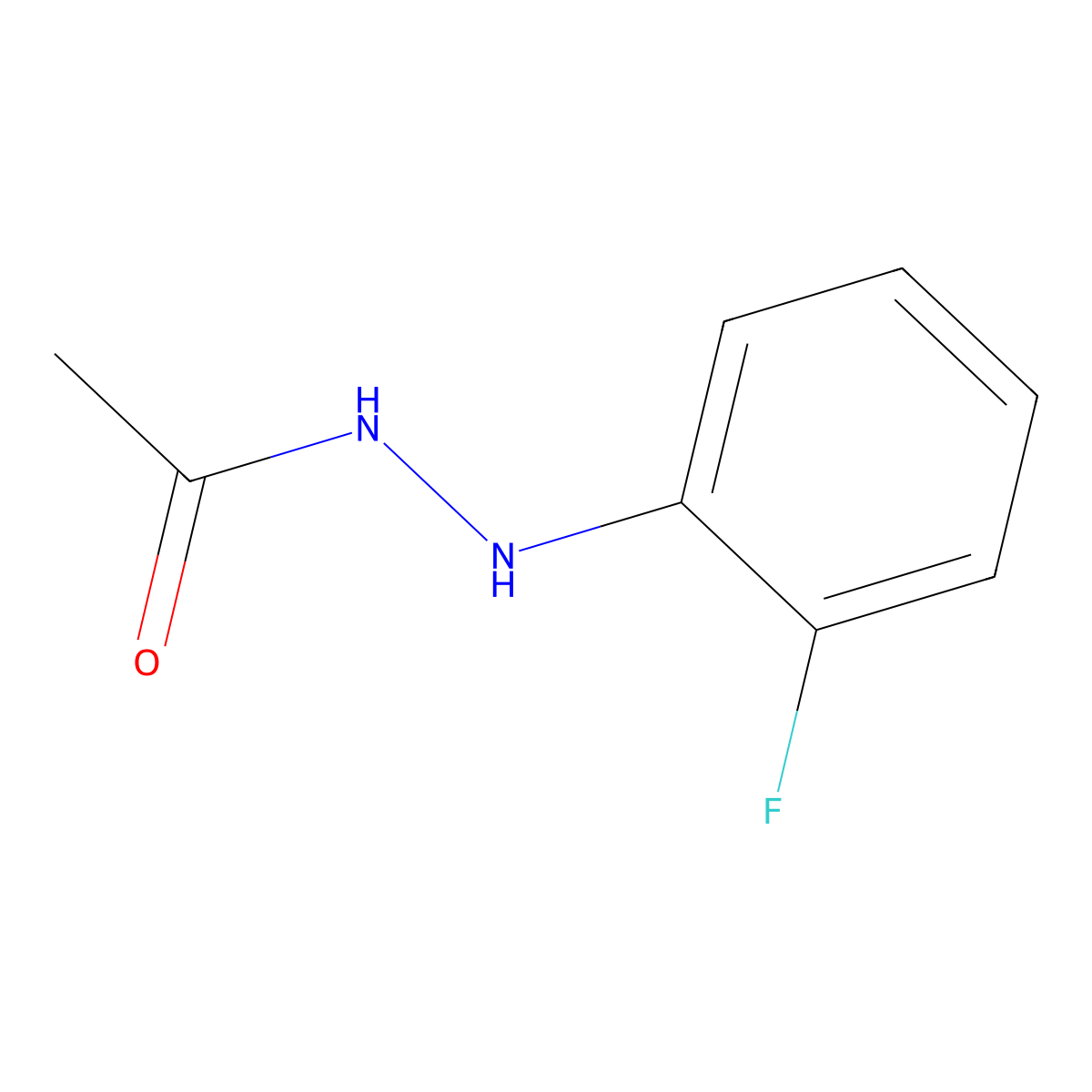 N'-(2-fluorophenyl)acetohydrazide molecular structure, CAS 1552322-40-3