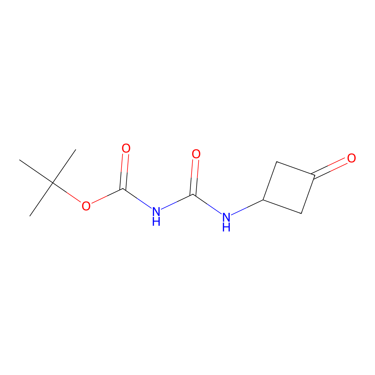 tert-butyl N-((3-oxocyclobutyl)carbamoyl)carbamate molecular structure, CAS 1552322-77-6