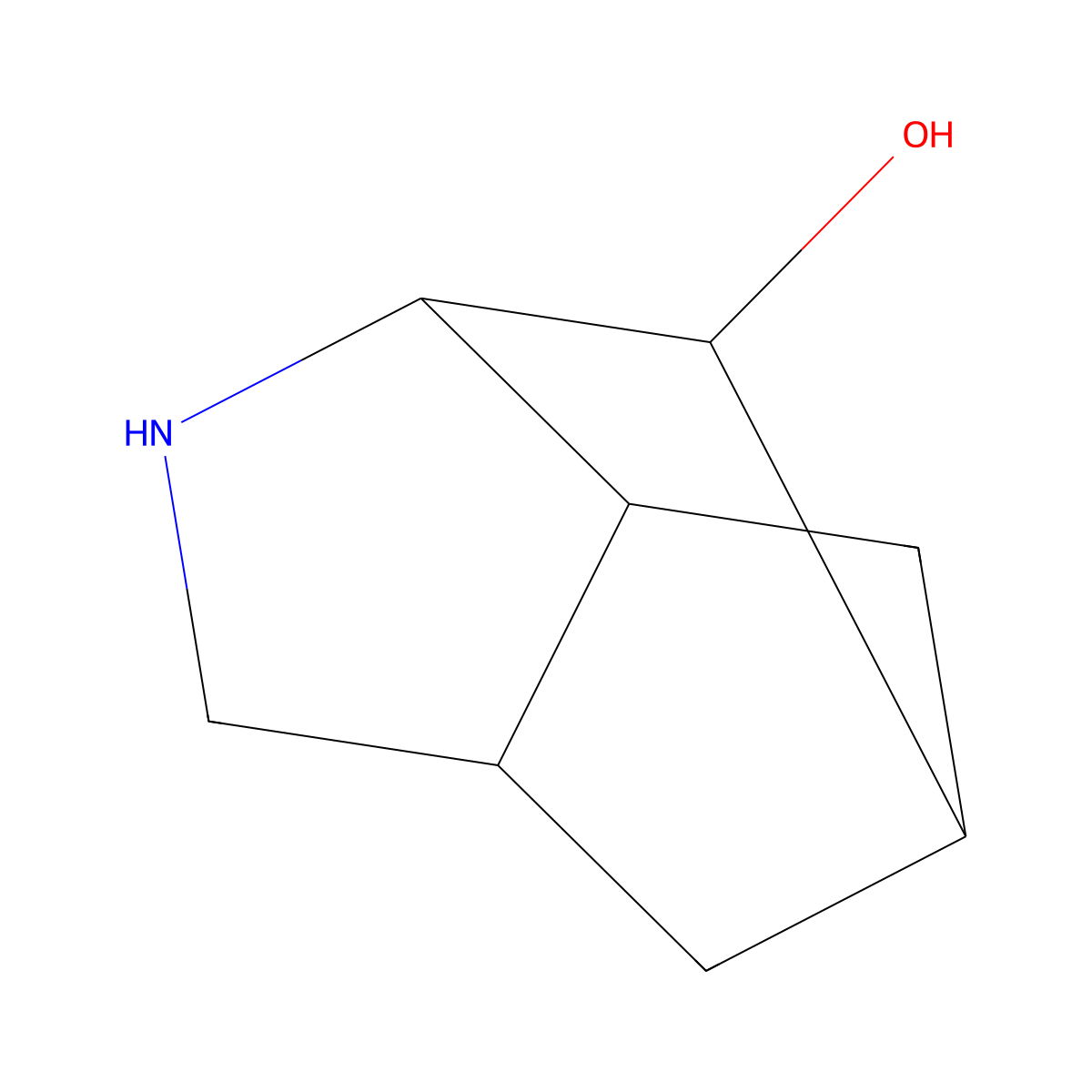 4-Azatricyclo[4.2.1.0,3,7]nonan-2-ol molecular structure, CAS 1552375-92-4