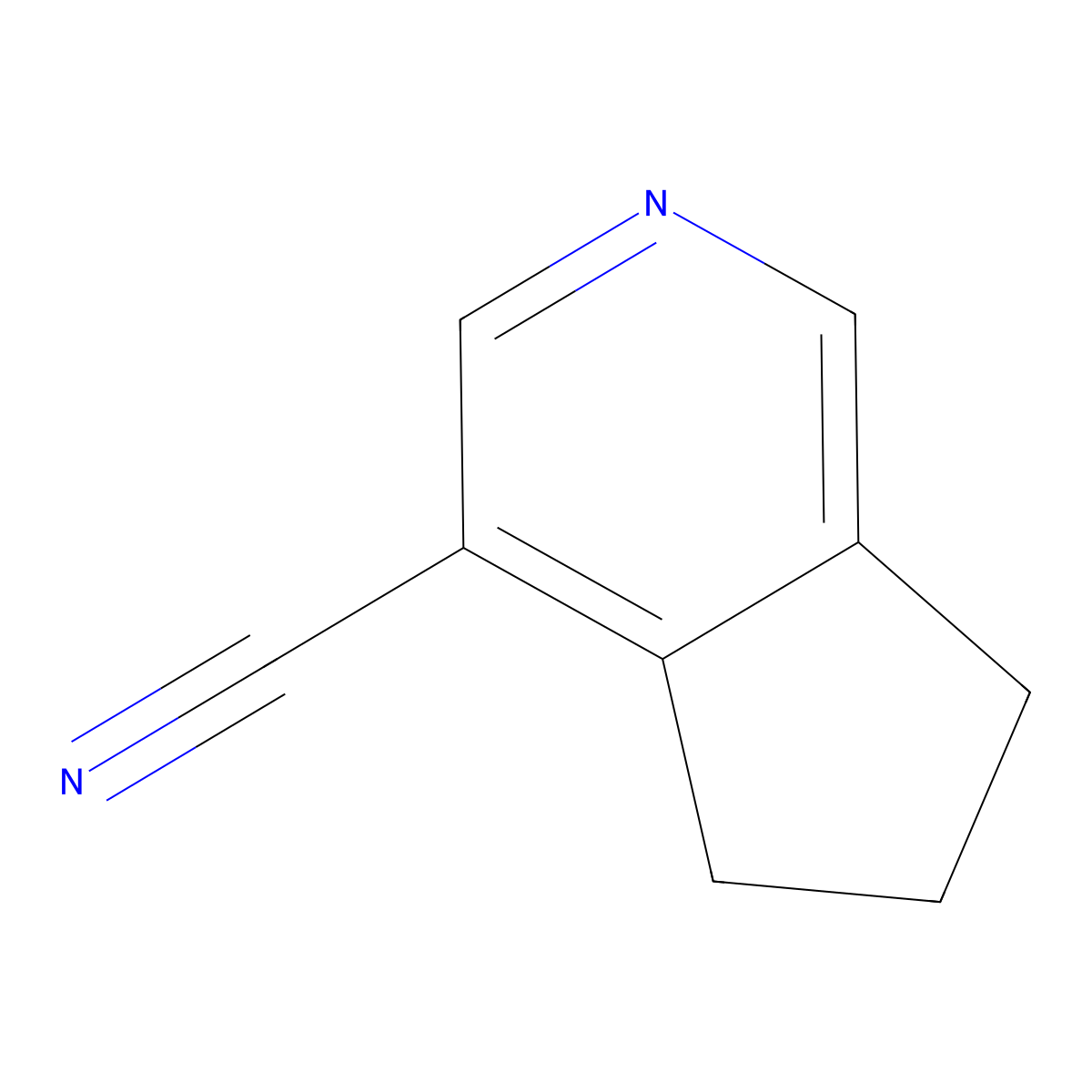 5h,6h,7h-Cyclopenta[c]pyridine-4-carbonitrile molecular structure, CAS 15524-47-7