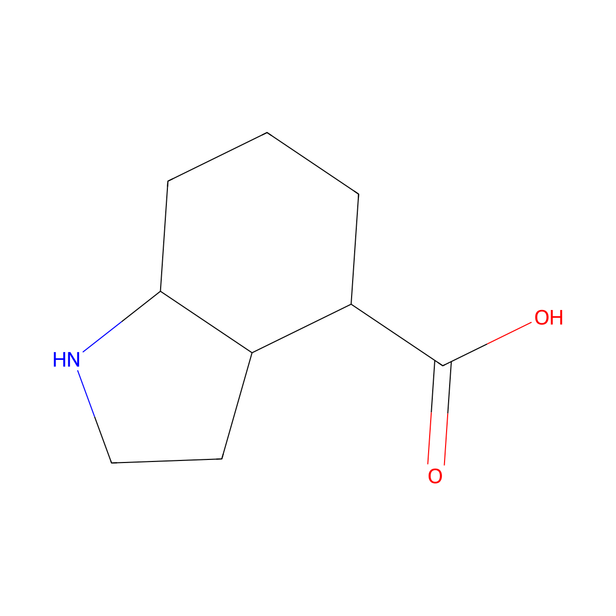 octahydro-1H-indole-4-carboxylic acid molecular structure, CAS 1552410-78-2