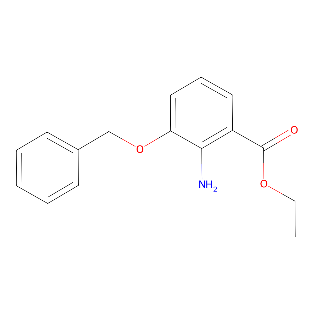 Ethyl 2-amino-3-(benzyloxy)benzoate molecular structure, CAS 1552438-37-5