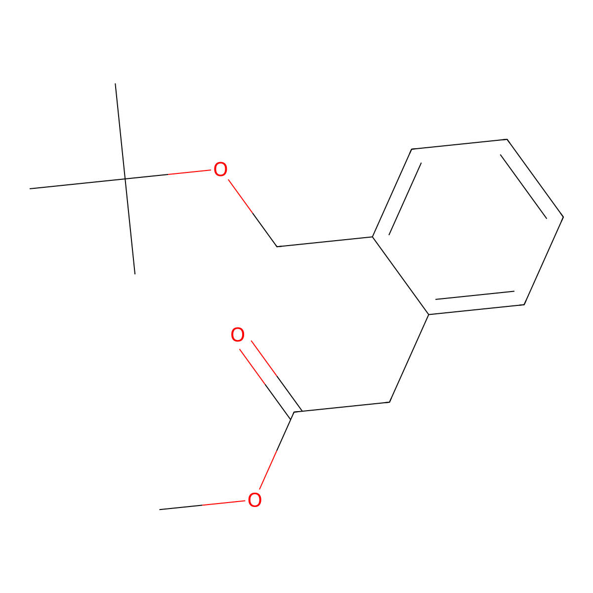 Methyl 2-{2-[(tert-butoxy)methyl]phenyl}acetate molecular structure, CAS 1552448-87-9