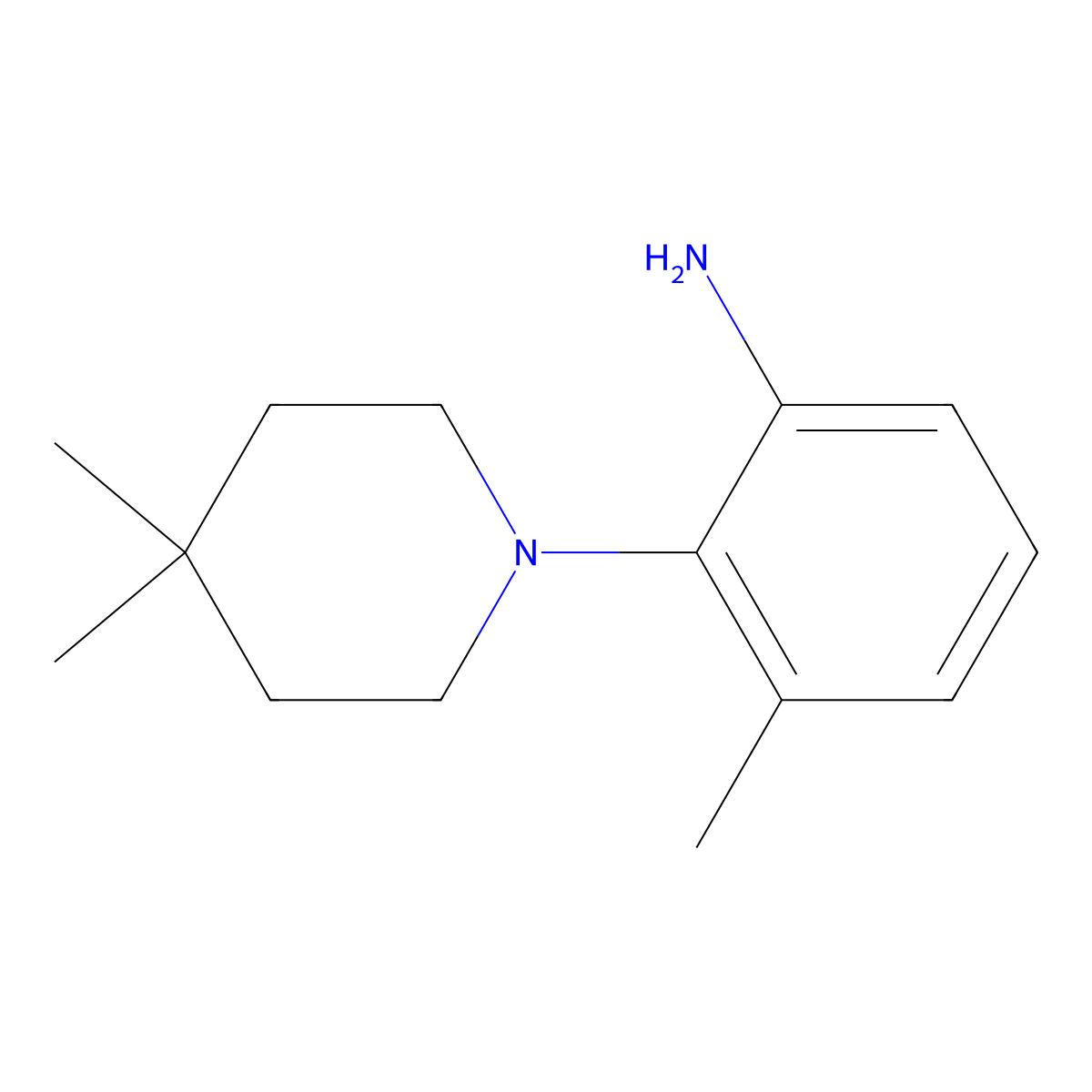 2-(4,4-Dimethyl-1-piperidinyl)-3-methylaniline molecular structure, CAS 1552455-18-1