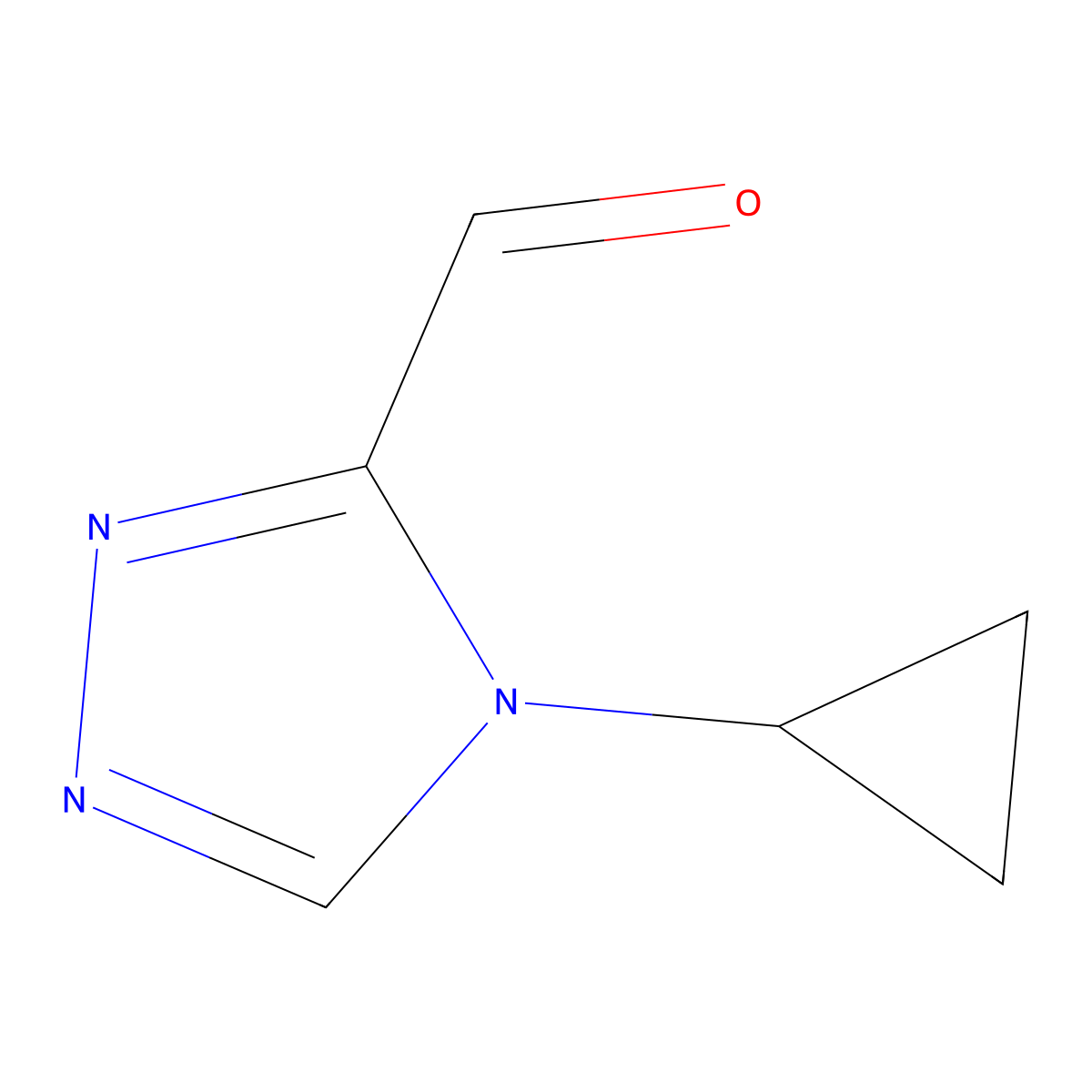 4-cyclopropyl-4H-1,2,4-triazole-3-carbaldehyde molecular structure, CAS 1552459-54-7