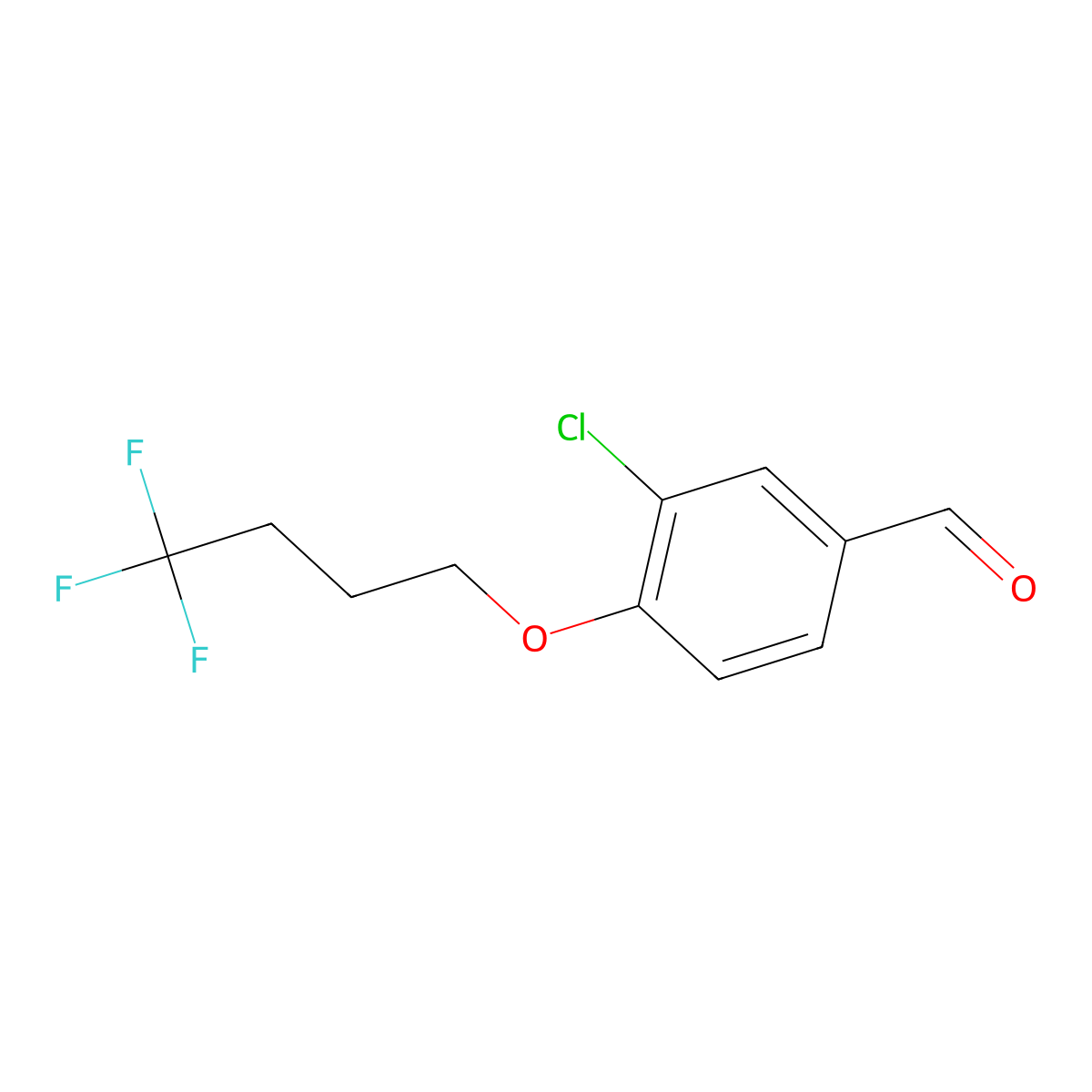 3-Chloro-4-(4,4,4-trifluorobutoxy)benzaldehyde molecular structure, CAS 1552467-72-7
