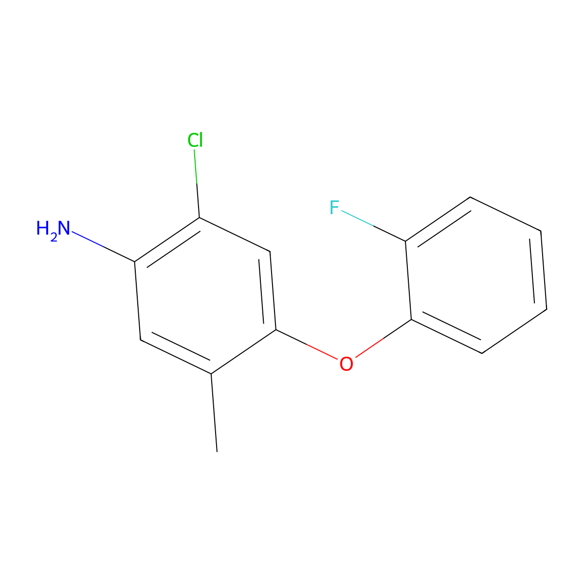 2-Chloro-4-(2-fluorophenoxy)-5-methylaniline molecular structure, CAS 1552471-22-3