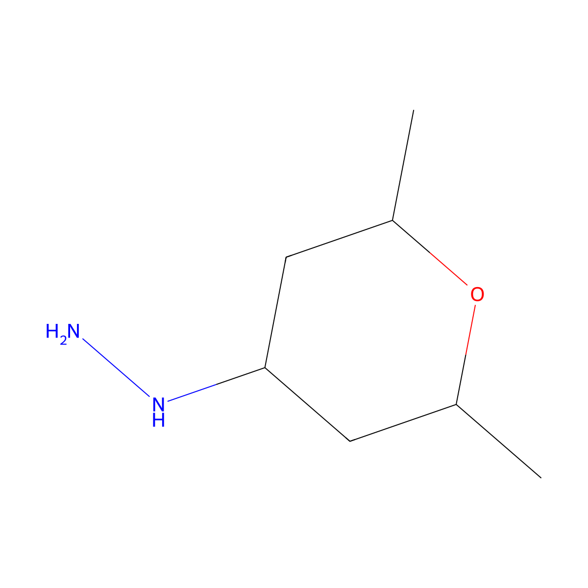 (2,6-Dimethyloxan-4-yl)hydrazine molecular structure, CAS 1552494-73-1