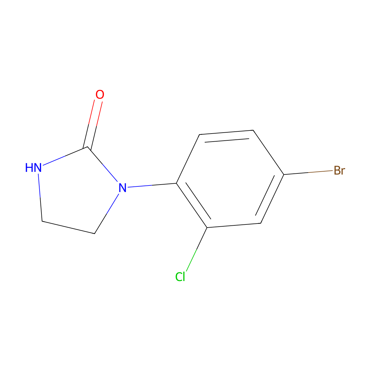1-(4-Bromo-2-chlorophenyl)imidazolidin-2-one molecular structure, CAS 1552496-08-8