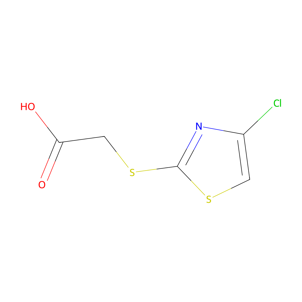 2-[(4-Chloro-1,3-thiazol-2-yl)sulfanyl]acetic acid molecular structure, CAS 1552518-70-3