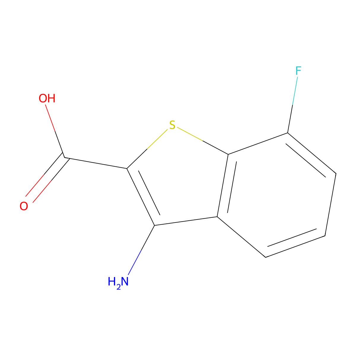 3-Amino-7-fluorobenzo[b]thiophene-2-carboxylic acid molecular structure, CAS 1552532-10-1