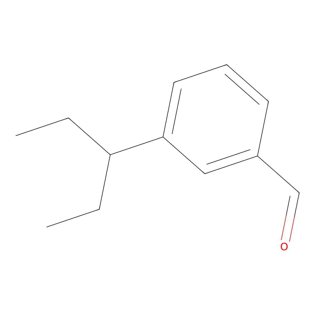 3-(1-Ethylpropyl)benzaldehyde molecular structure, CAS 1552533-37-5