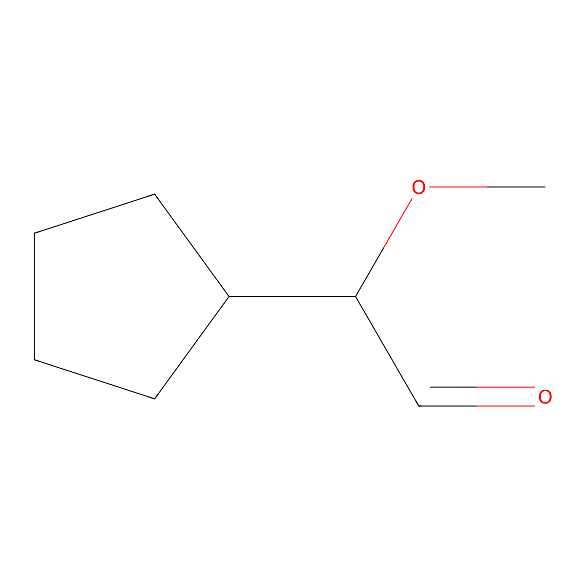 2-Cyclopentyl-2-methoxyacetaldehyde molecular structure, CAS 1552533-71-7