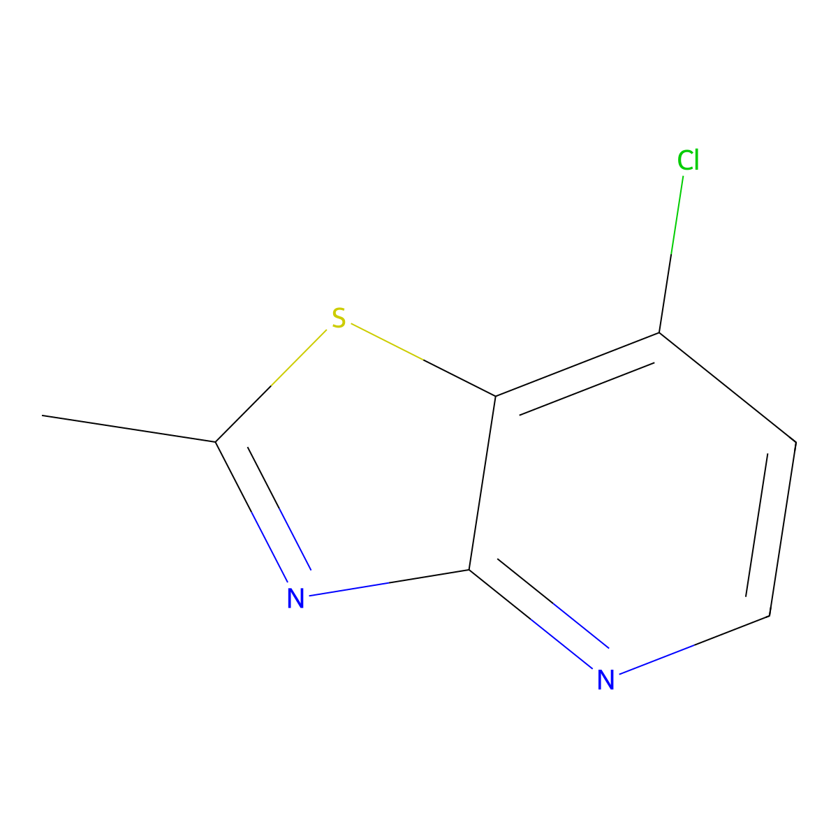 7-Chloro-2-methyl-(1,3)thiazolo(4,5-b)pyridine molecular structure, CAS 1552535-87-1