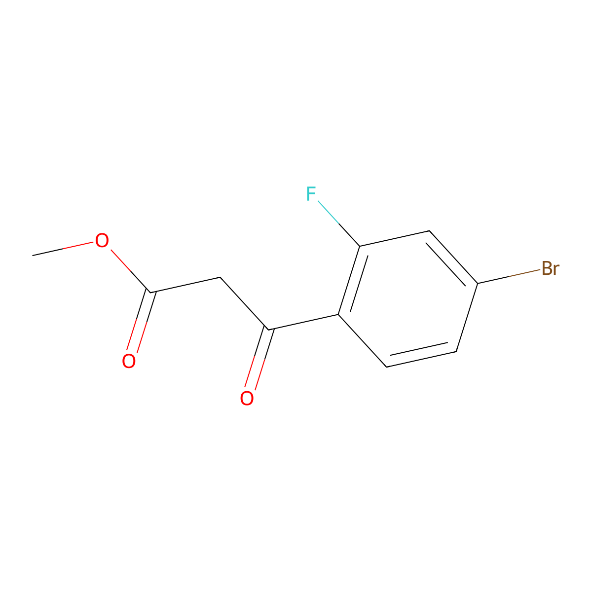 Methyl 3-(4-bromo-2-fluorophenyl)-3-oxopropanoate molecular structure, CAS 1552548-23-8
